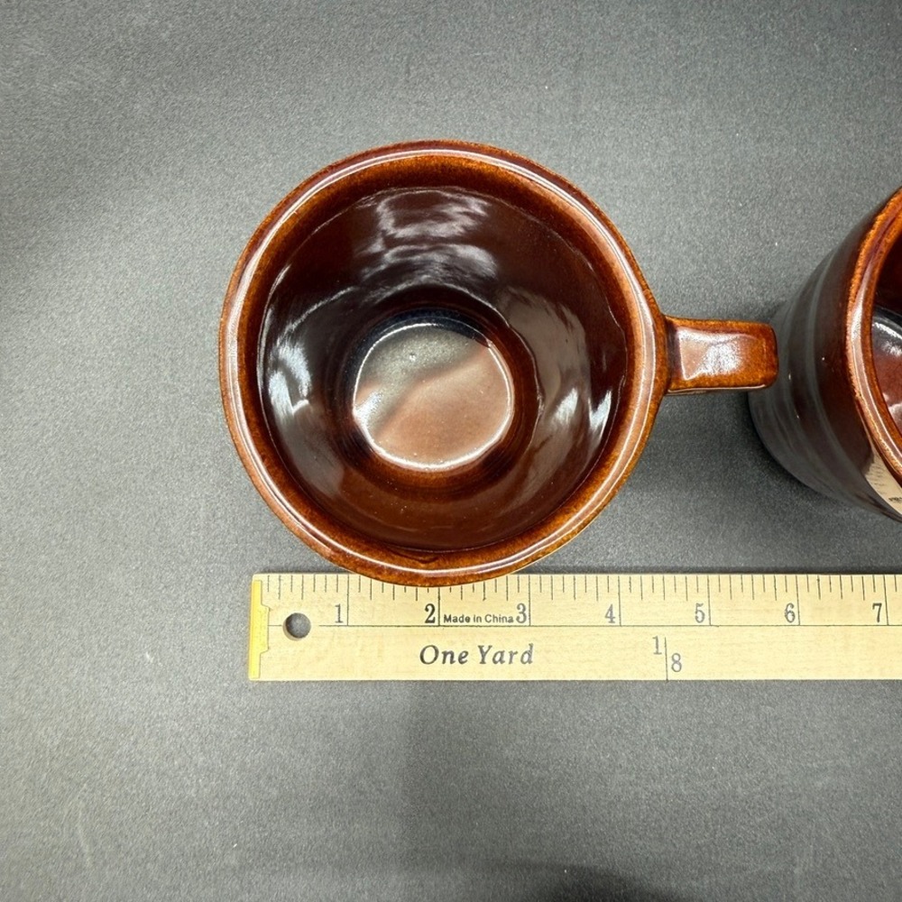 Vintage Marcrest Daisy Dot Pattern USA Stoneware Coffee Mug Solid Heavy 50s 60s - Picture 15 of 16